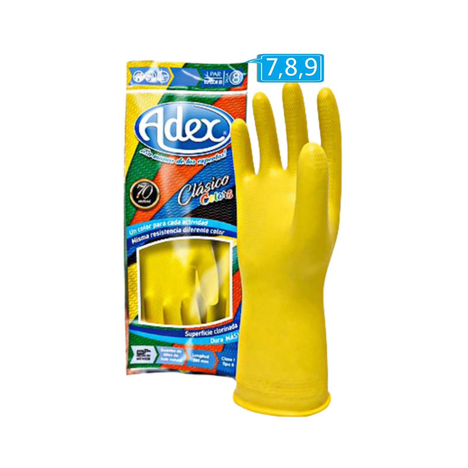 Guante de Limpieza Adex Colors Amarillo