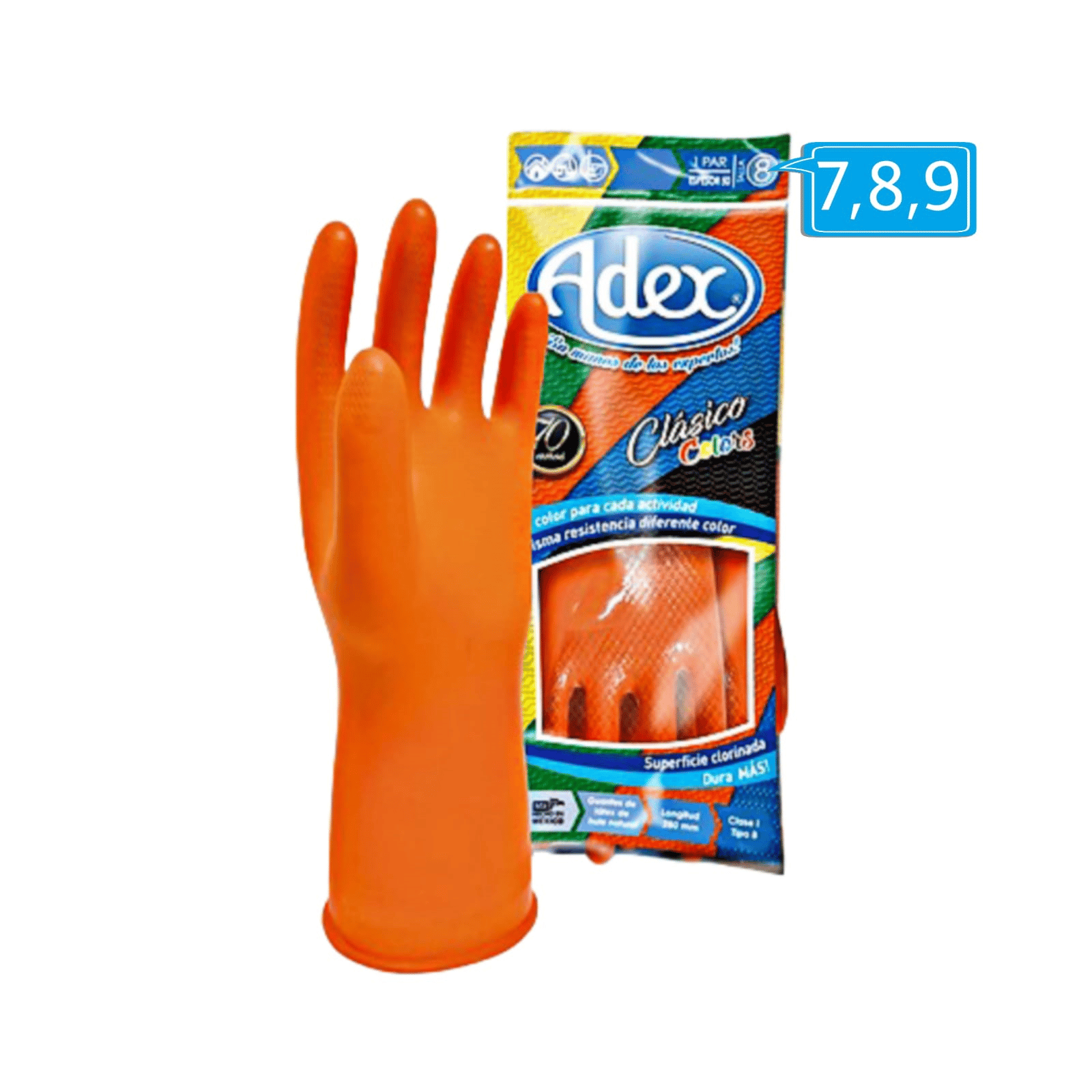 Guante de Limpieza Adex Colors Naranja